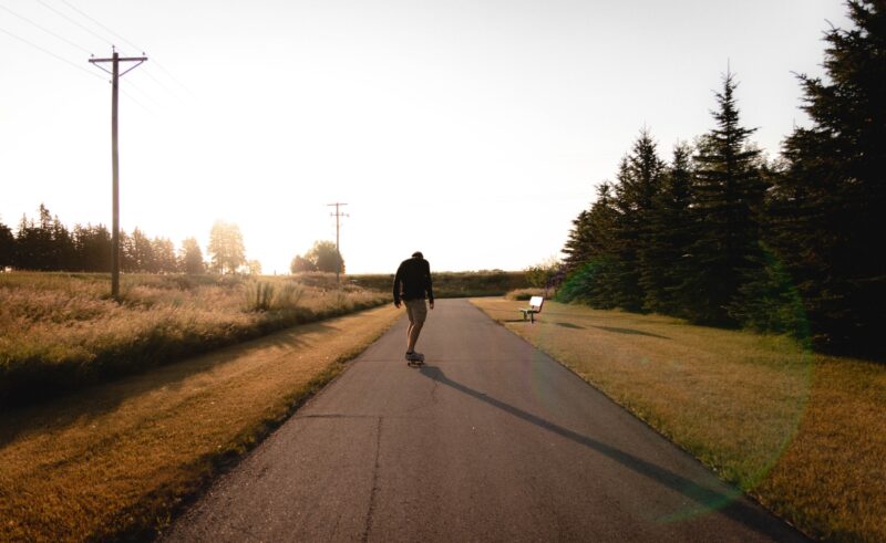 Skateboarding On Road