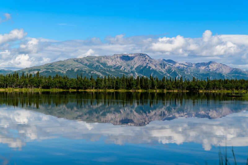 Mountainside Lake in Denali, Alaska