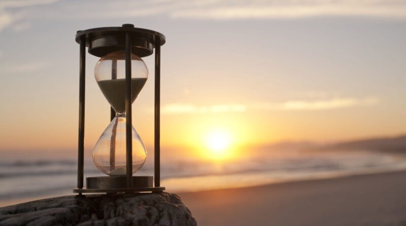 Hourglass Running Out of Time