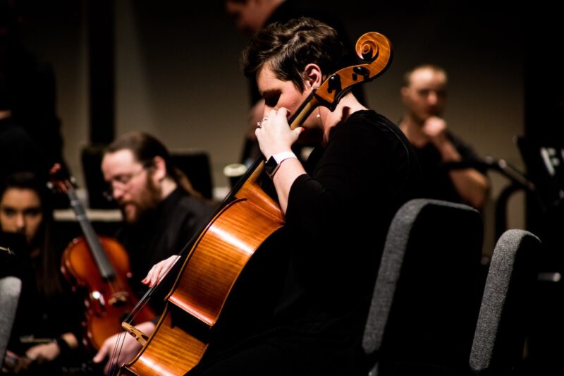 Musician Playing The Cello