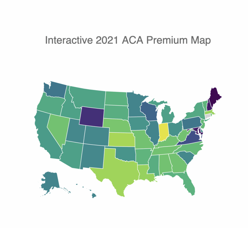 Interactive 2021 ACA Premium Map
