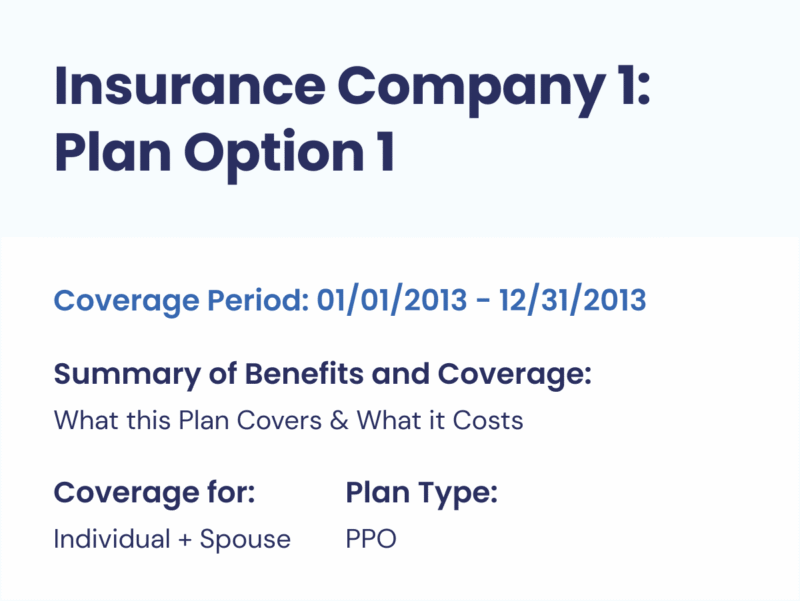 Insurance Company 1 Plan Option 1