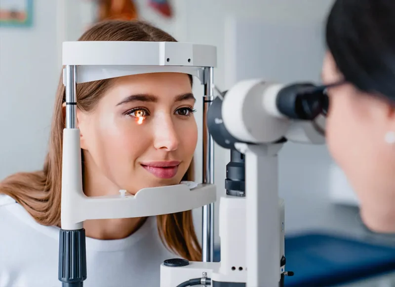 Patient Getting An Eye Exam