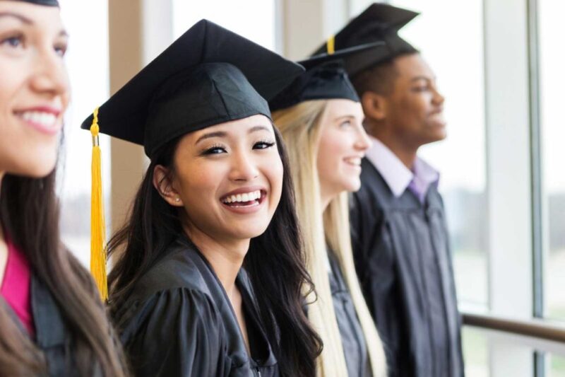 Students at graduation